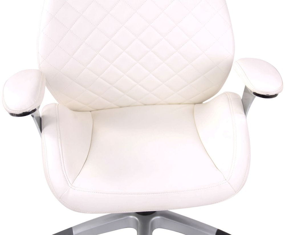 BHM Germany Kancelárska stolička Layton, syntetická koža, biela